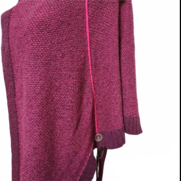 Diktons Barcelona Open Cardigan Poncho Front Closure Merino Wool Size S - Picture 5 of 8